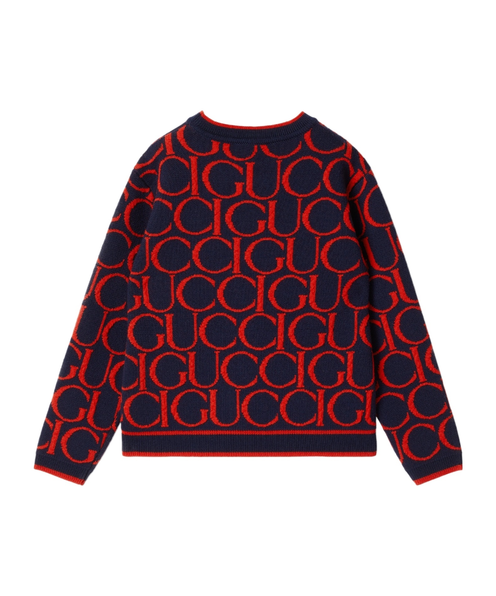 GUCCI LOGO-JACQUARD WOOL JUMPER 