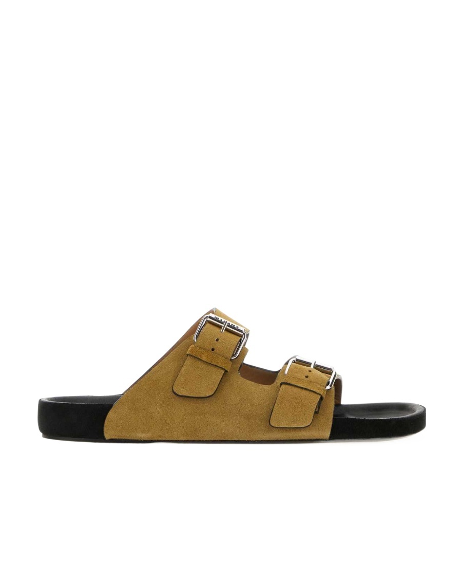 Isabel Marant Round Head Flat-soled Slippers In Brown