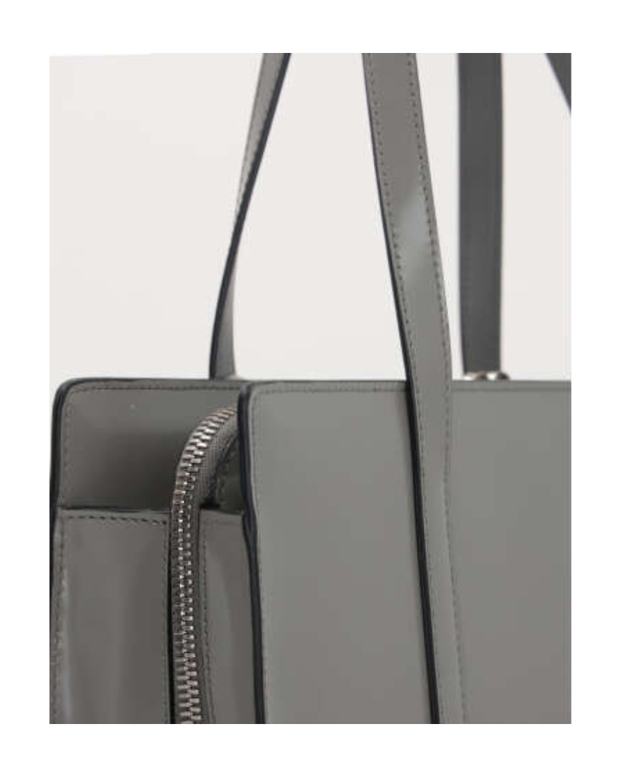 Prada Medium 1995 Re-edition Brushed Leather Tote Bag In Gray