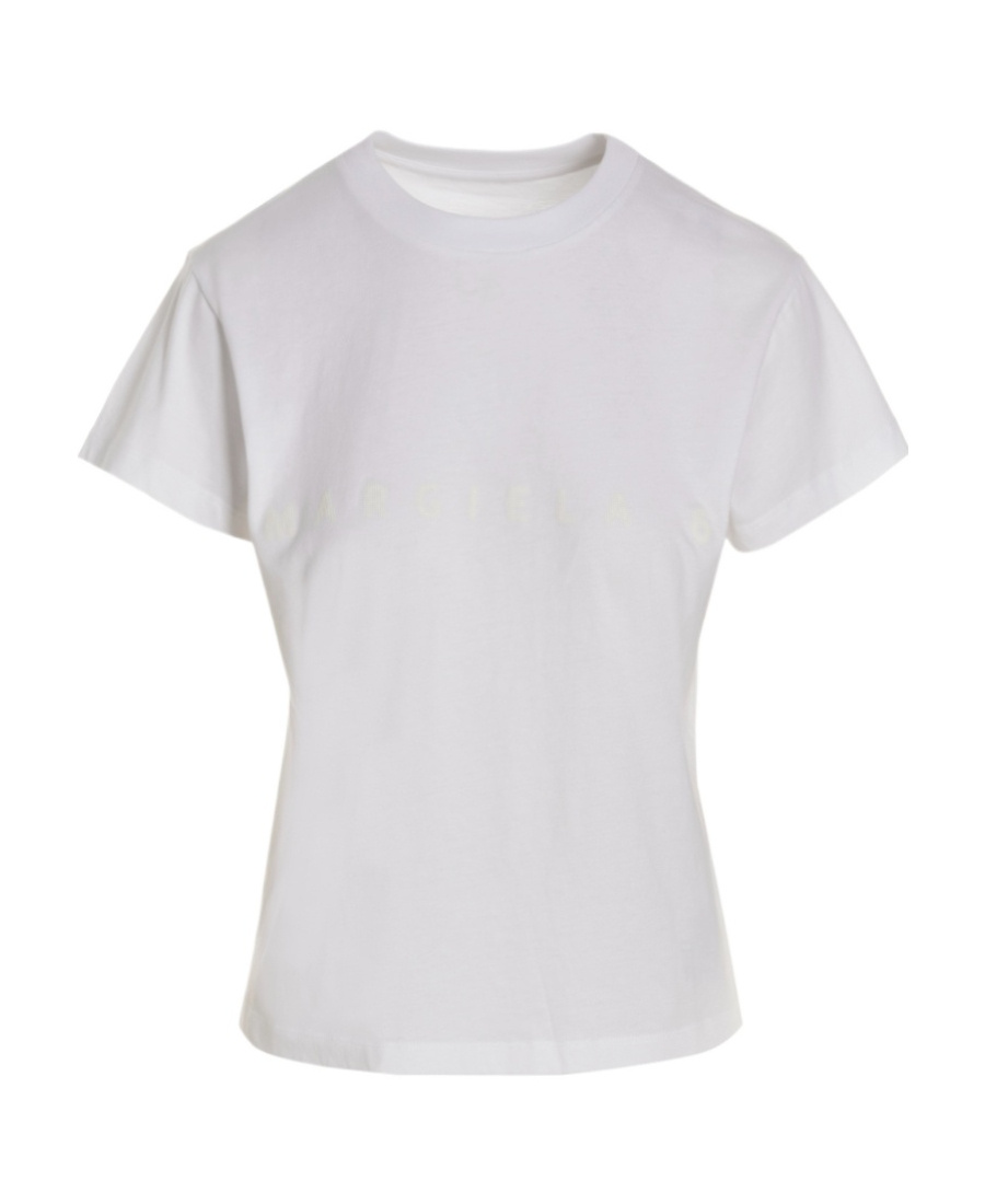Mm6 Maison Margiela Short-sleeve Cotton T-shirt In White