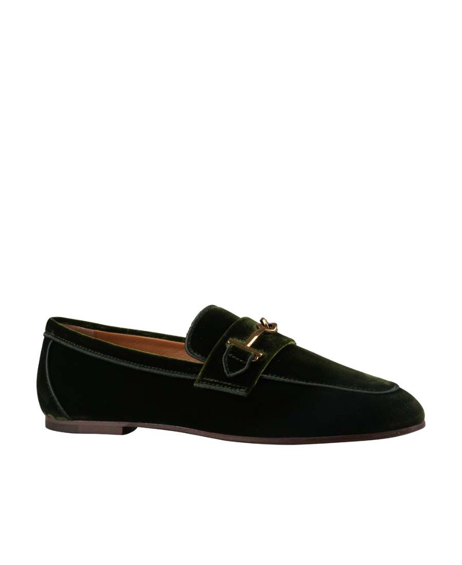 Tod's Velvet Loafers Gold-tone Hardware In Black