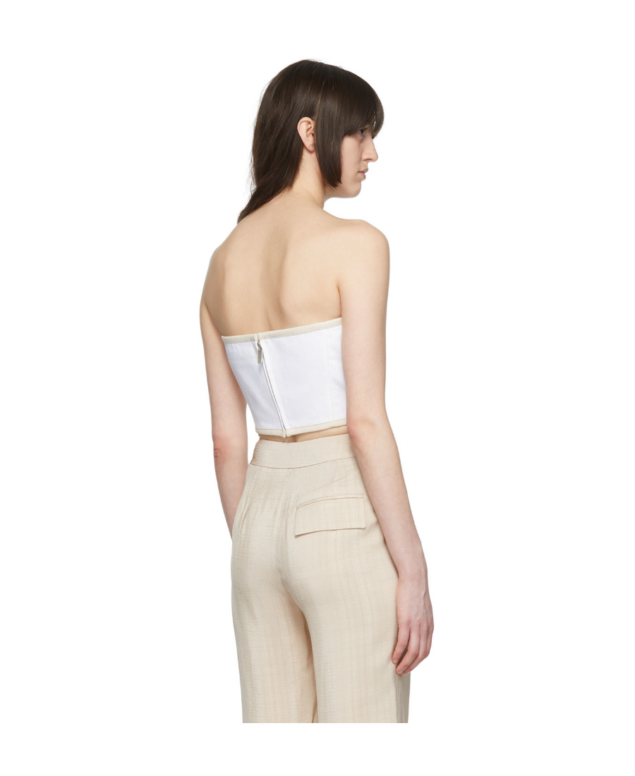 Shop Kimhēkim A Strapless Bra Vest In Nude