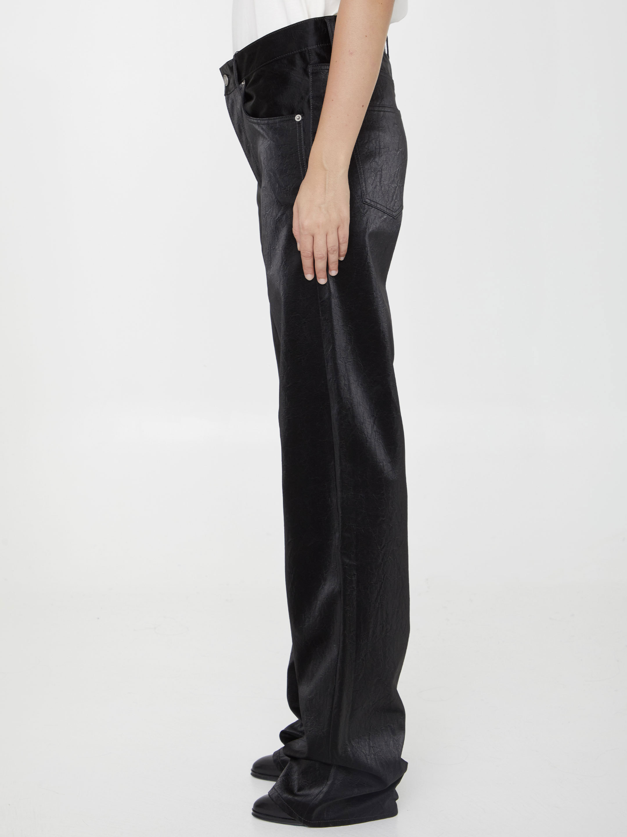 Saint Laurent Extra Long Jeans In Black