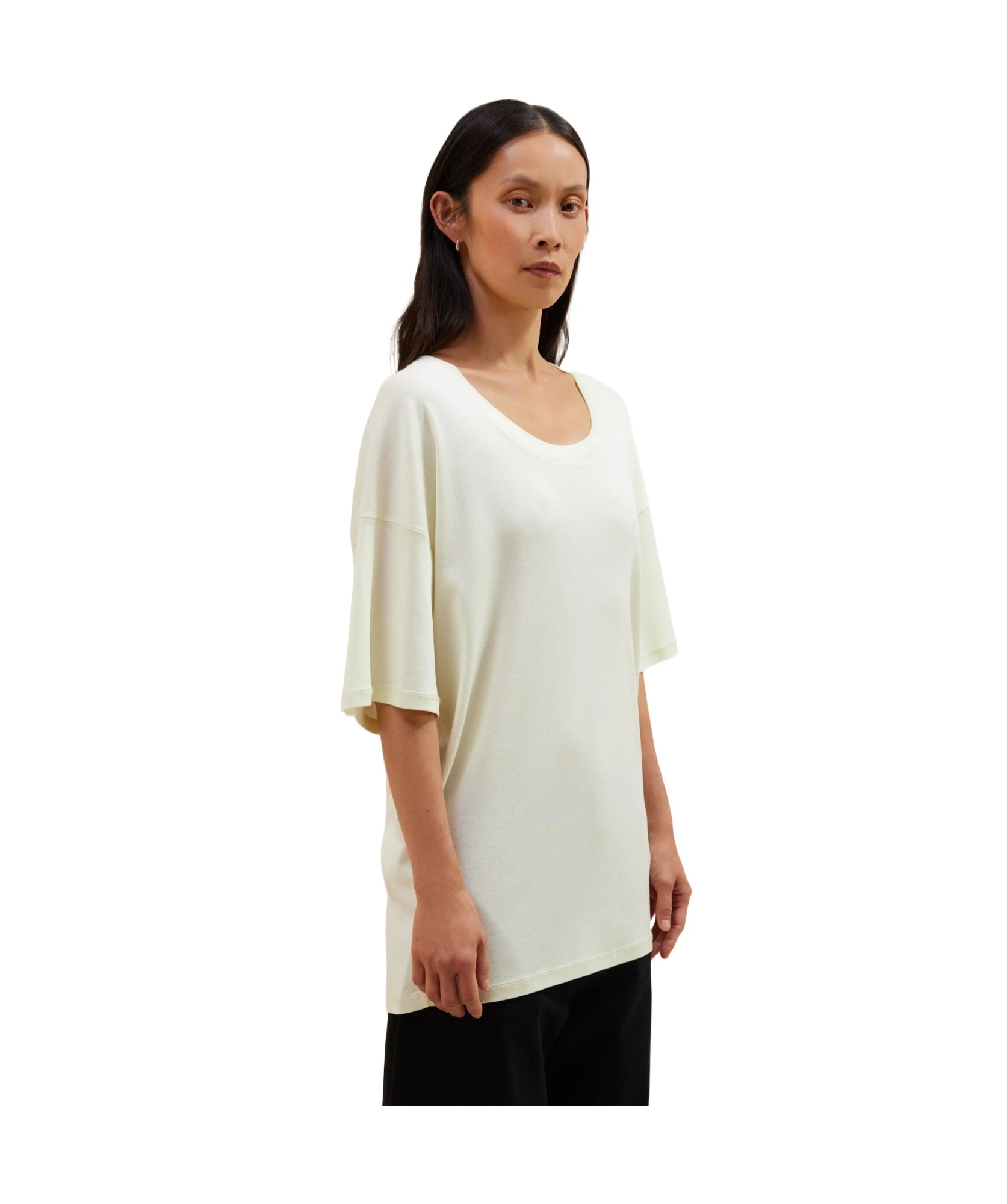 Lemaire Short-sleeved Scoop-neck T-shirt In White