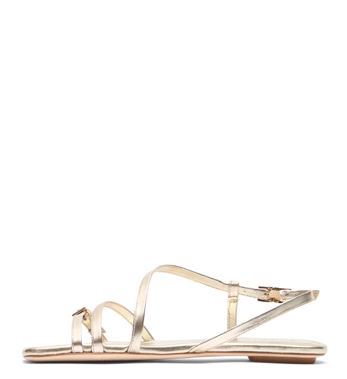 Stuart Weitzman Square Toe Flat Sandals