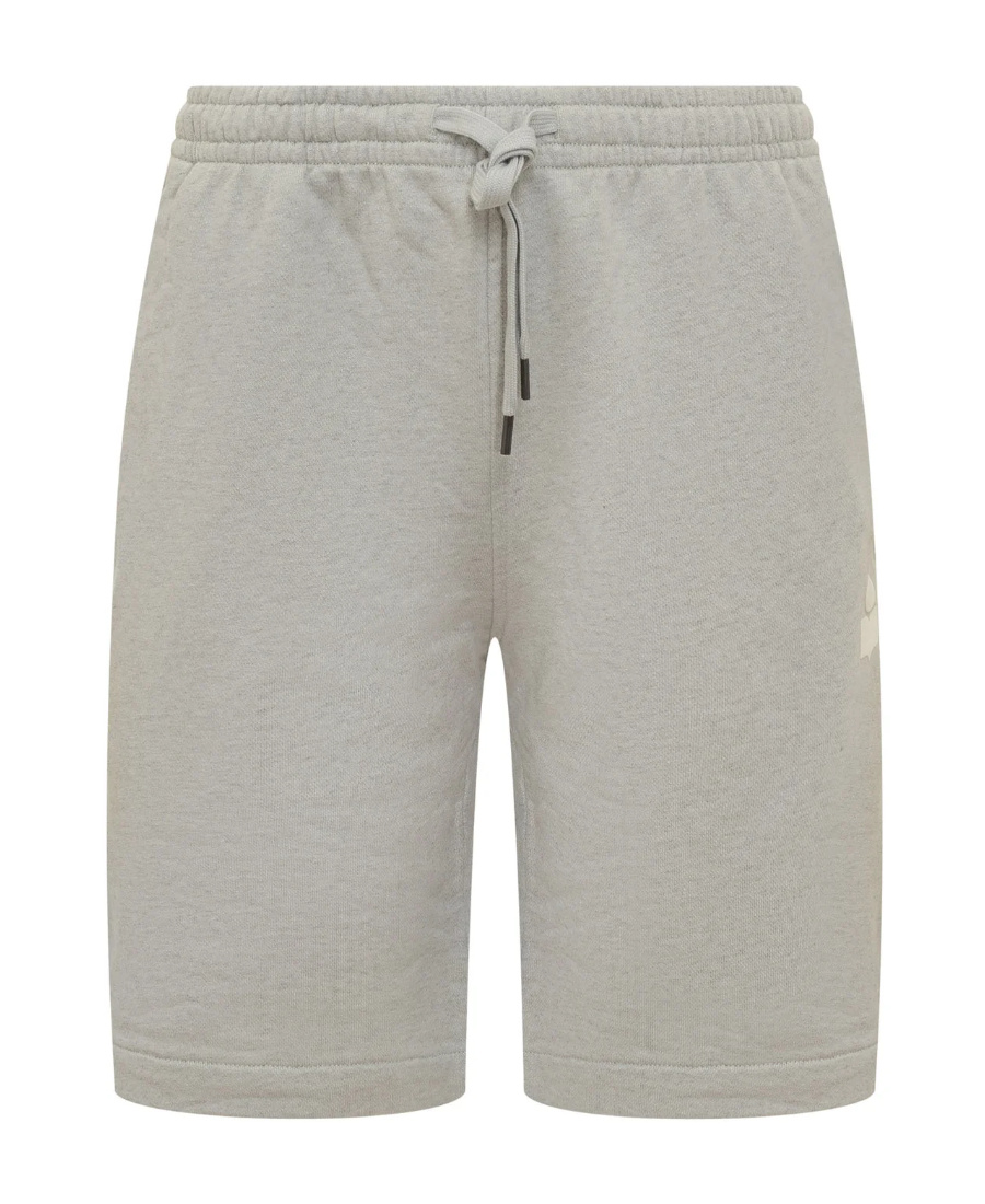 Isabel Marant Logo Drawstring Shorts In Gray