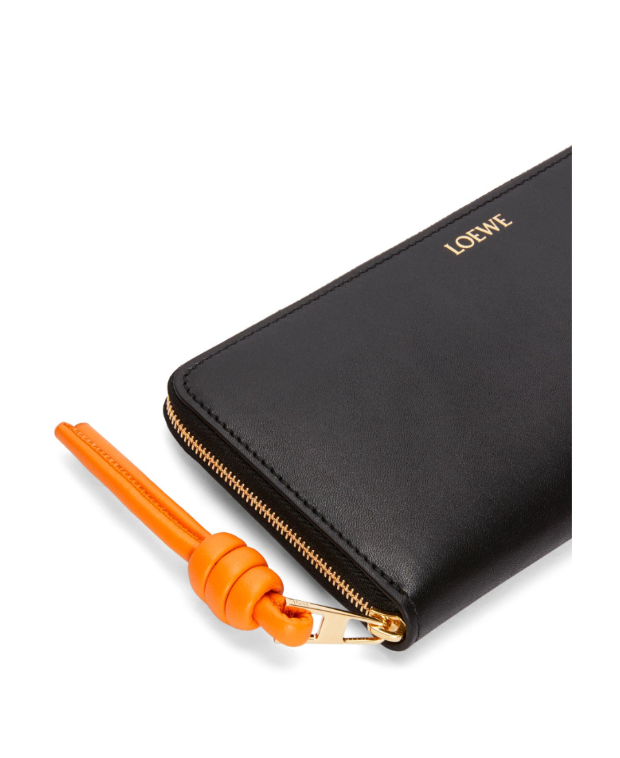 Loewe Knot Zip Around Wallet In Shiny Nappa Calfskin