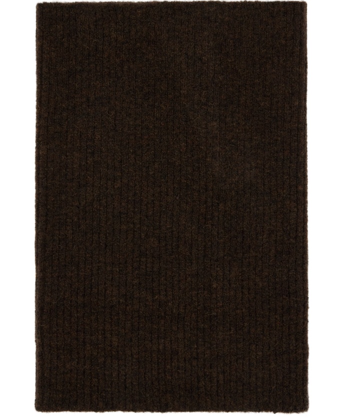 Rick Owens Brown Concordians Tube Scarf In Brown