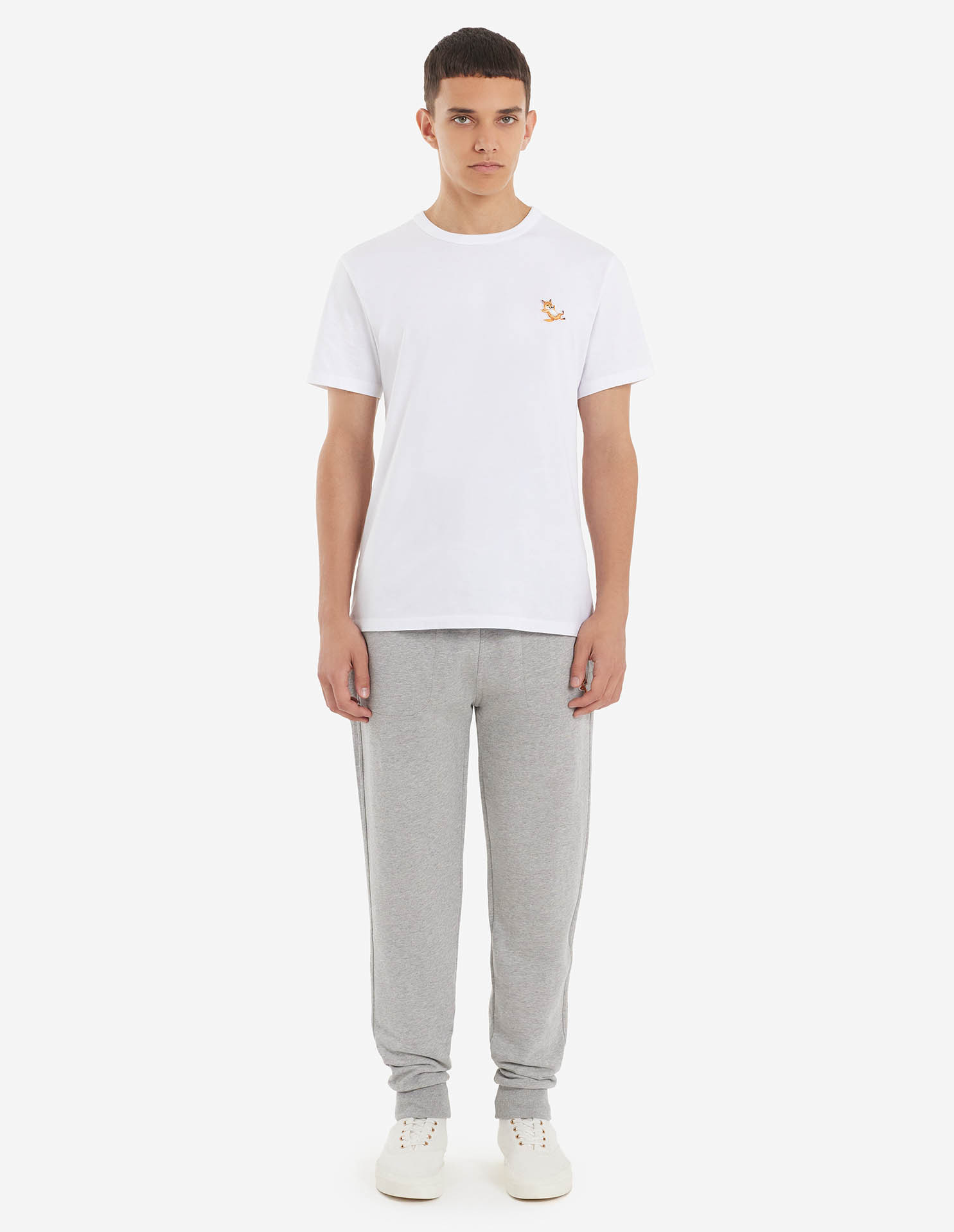 Maison Kitsuné Chillax Fox Tapered Track Pants In Gray