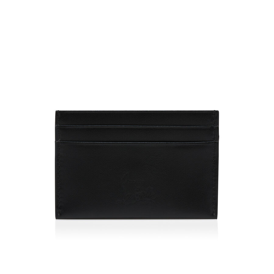 Christian Louboutin Bettina Leather Card Holder In Black