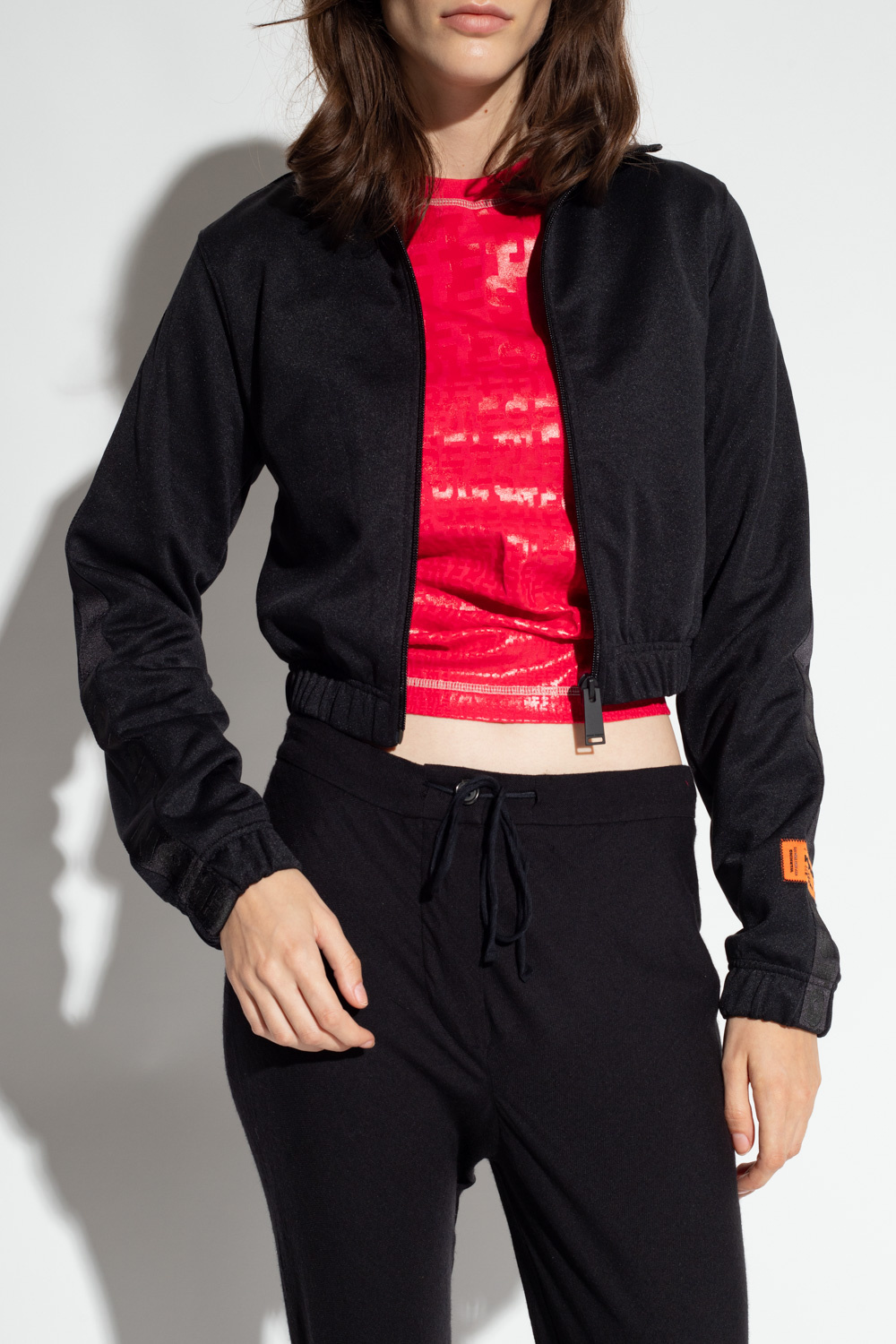 Shop Heron Preston Logo Casual Jacket In Black