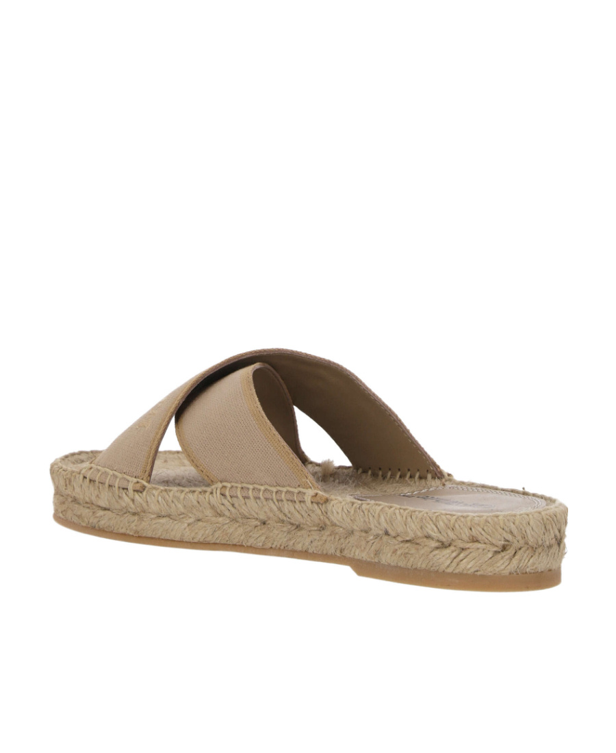Shop Off-white Bookish Criss Cross Espadrill Beige Off In Nude
