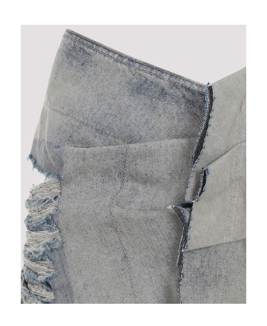 Rick Owens Edfu Skirt Distressed Cut-out High-waisted In Gray