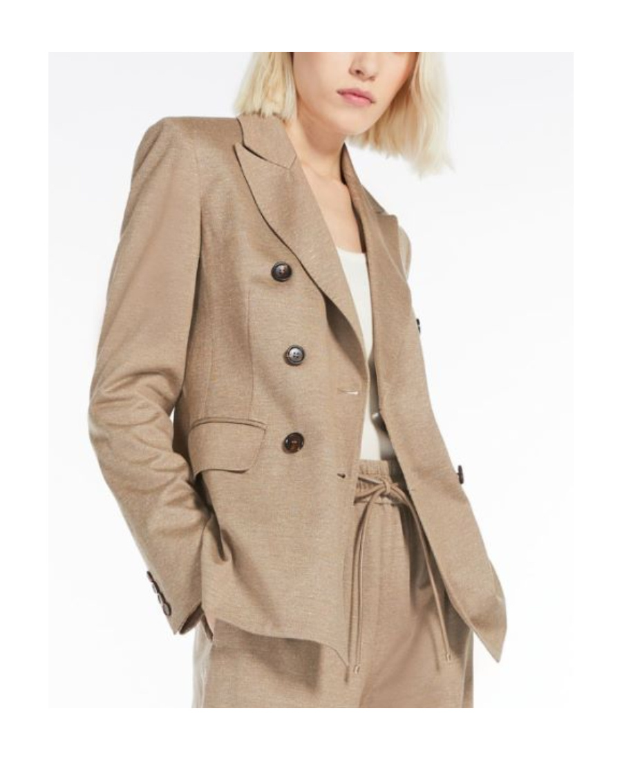 Max Mara Plain Knitted Suit Jacket In Brown