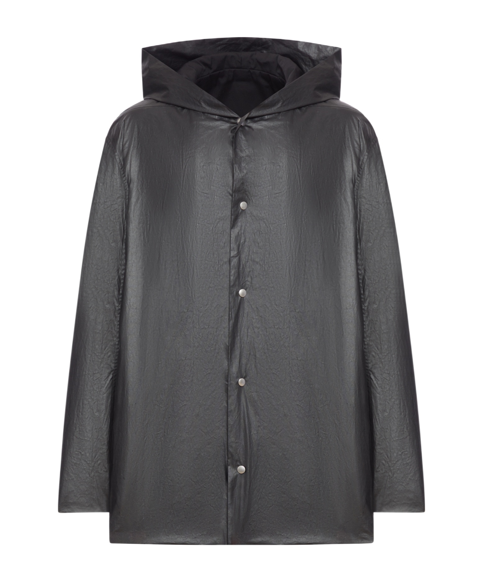 Rick Owens Hooded Casual Jacket In Black