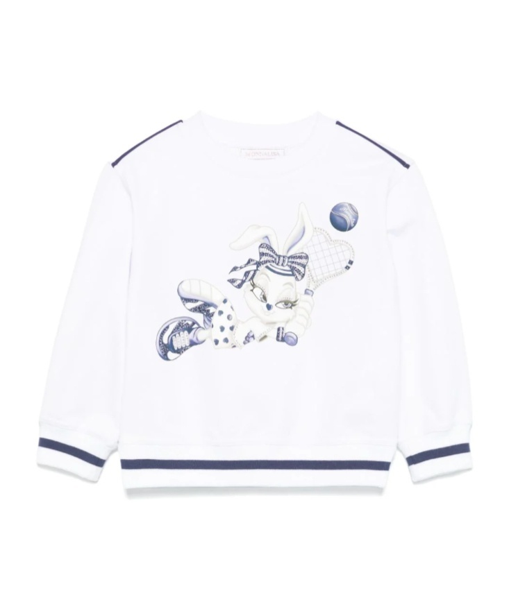 Monnalisa Cartoon-print Sweatshirt In White