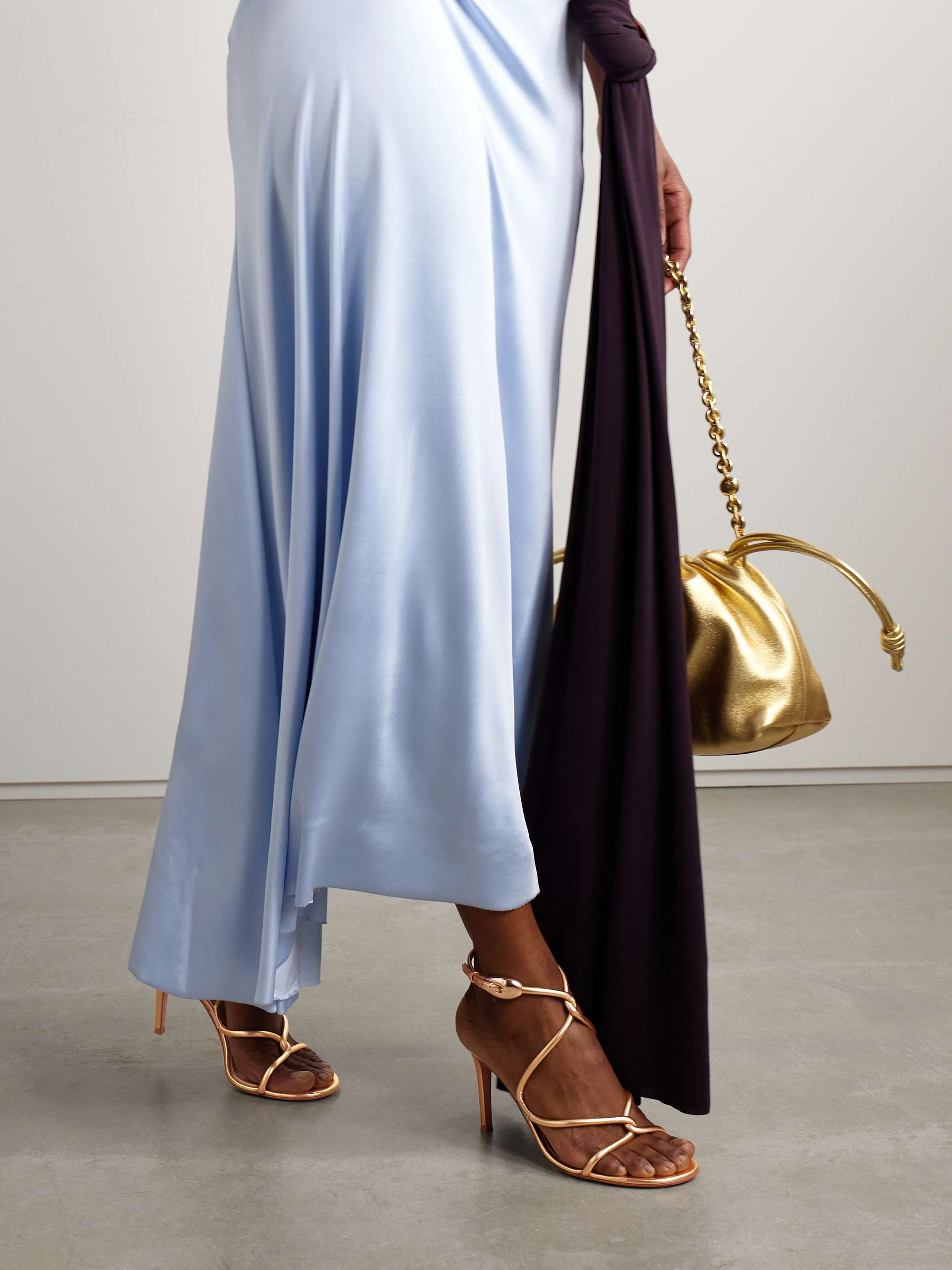 Shop Gianvito Rossi Open-toe High-heeled Sandals In Golden