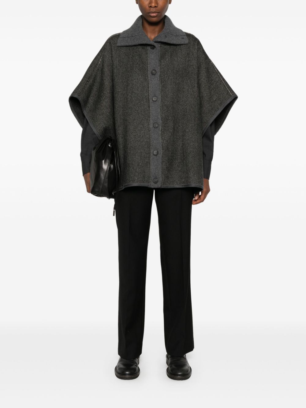 Fabiana Filippi Coats Grey In Black