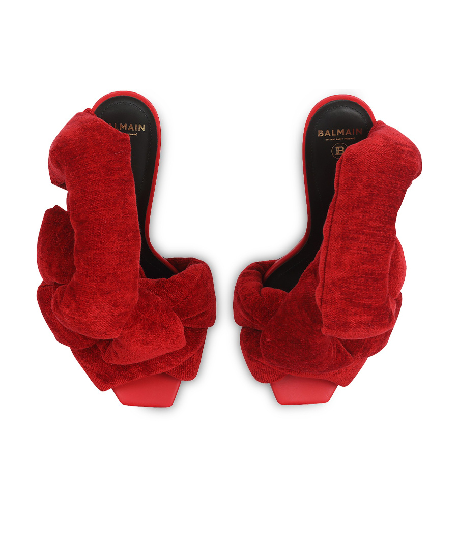 BALMAIN LOGO HIGH-HEELED SANDALS