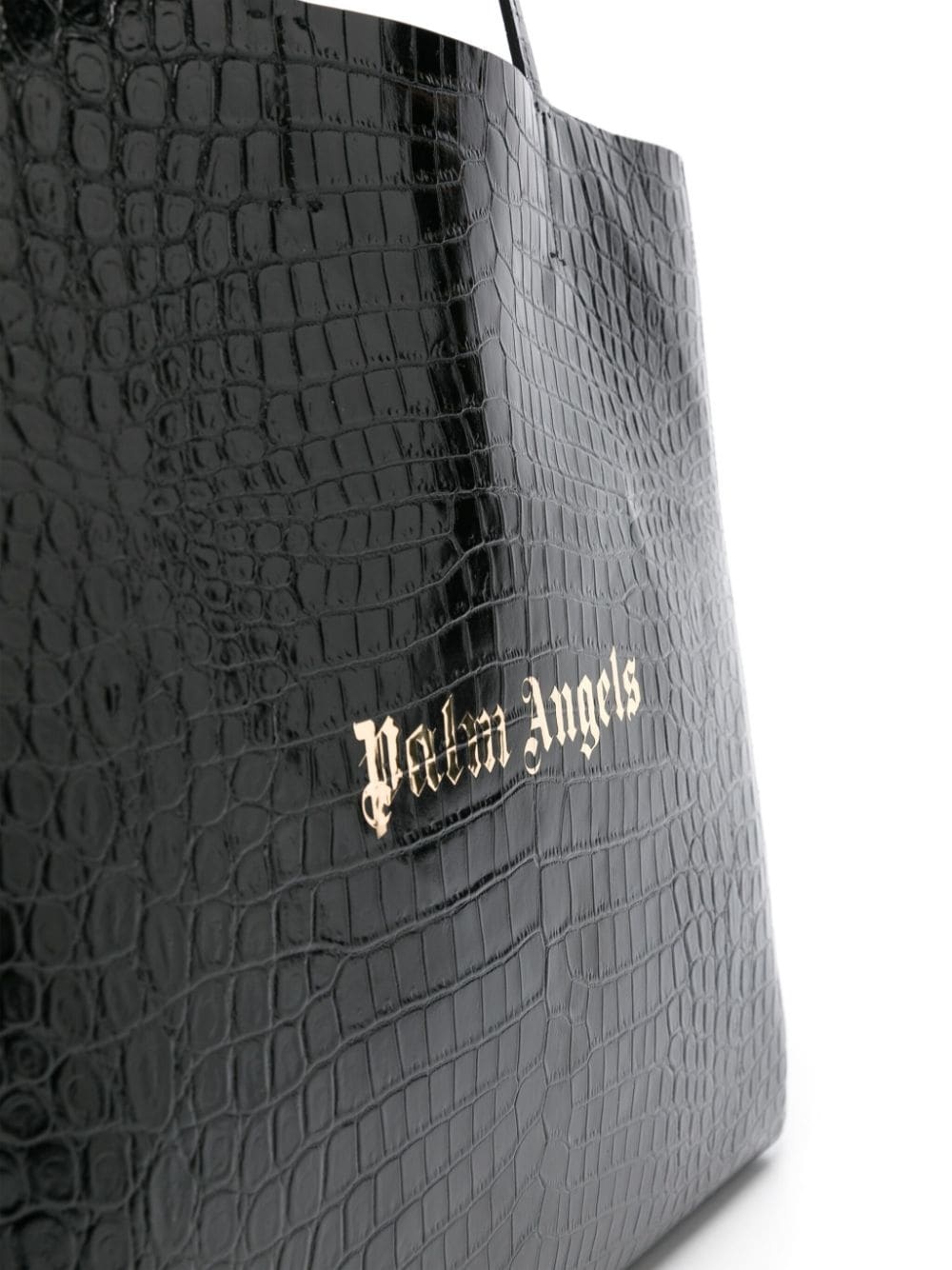Palm Angels Logo Printed Large Tote Bag In Black