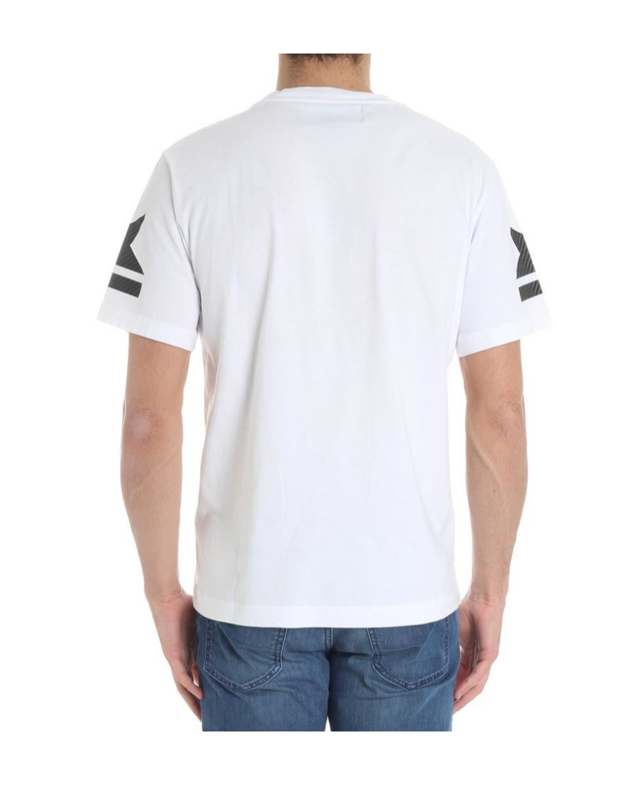 Hydrogen T-shirt With Round Neck And Short Sleeves In White