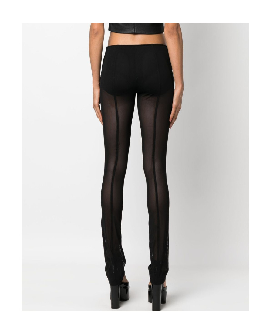Blumarine Low-rise Semi-sheer Trousers In Black