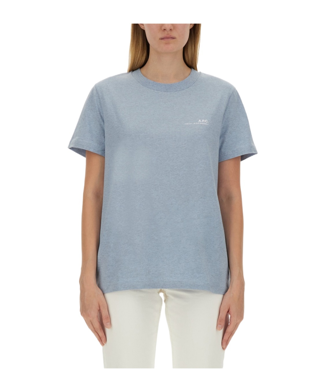 Apc A.p.c. Logo Printed Crewneck T-shirt In Multicolor
