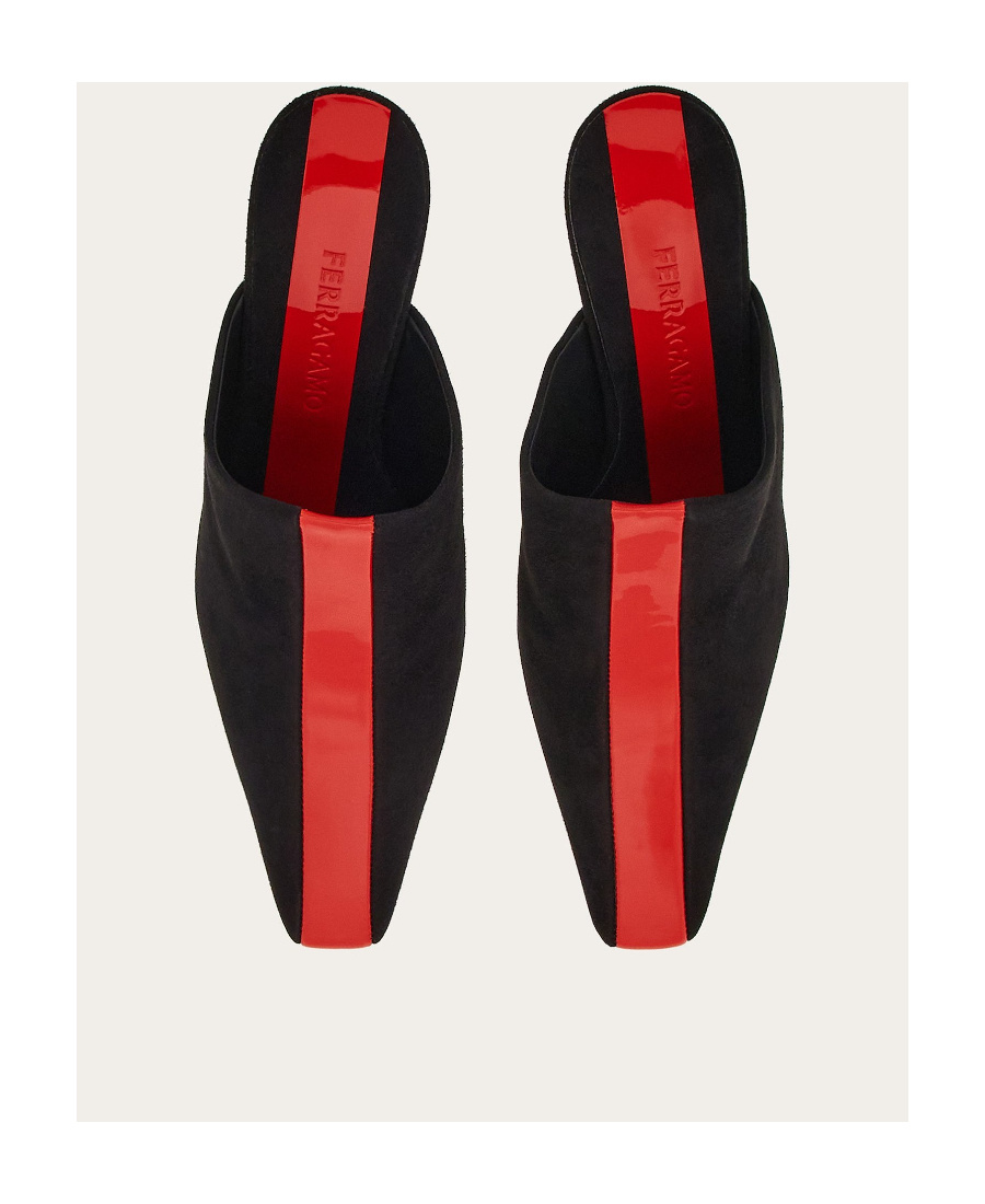 Shop Ferragamo Open-heel Muller Shoes In Black