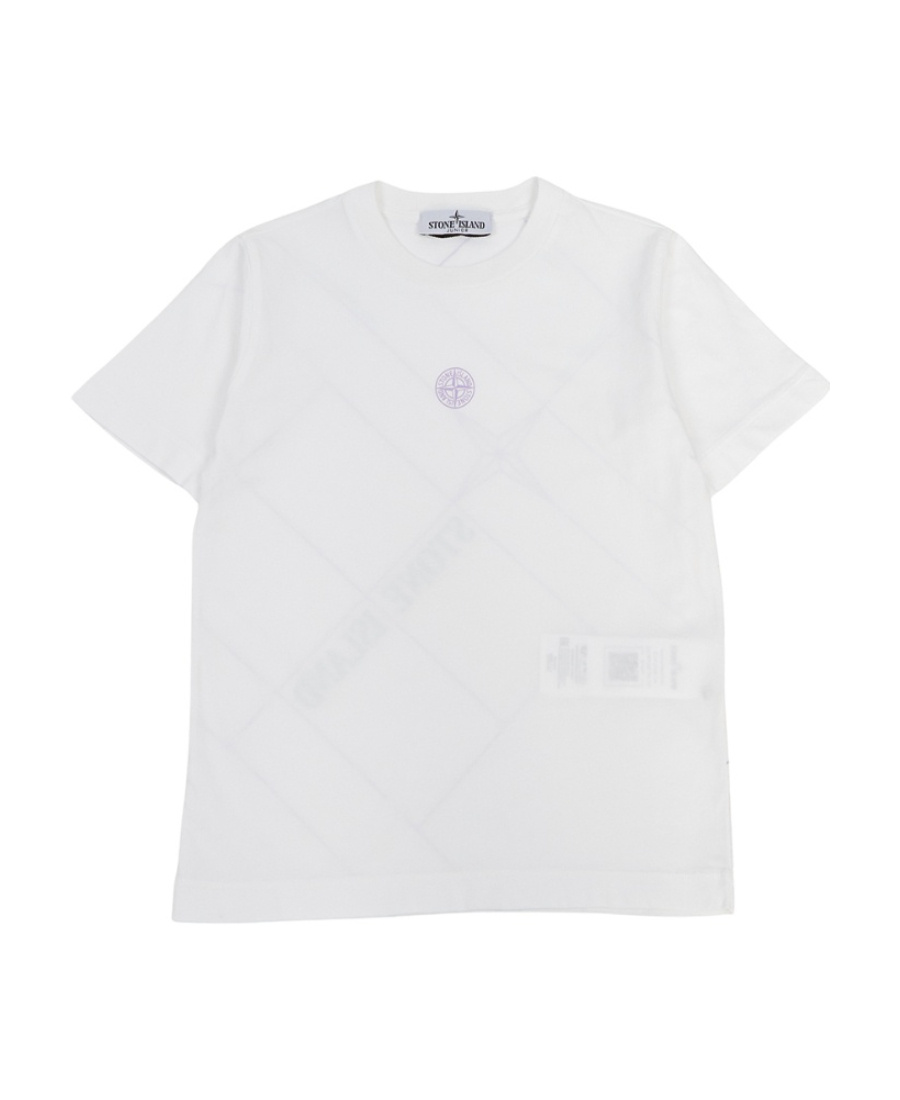 Stone Island Logo-print Cotton T-shirt In White