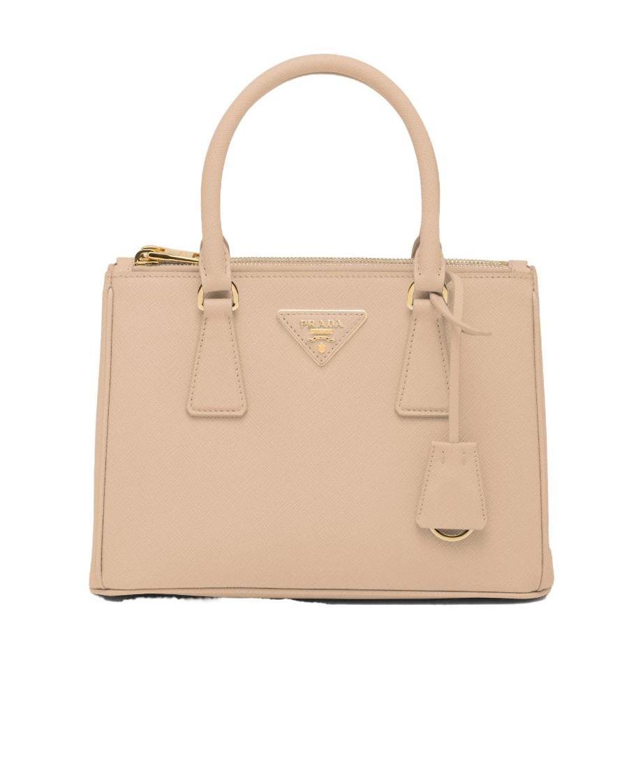 Prada Small Galleria Saffiano Leather Bag In Yellow