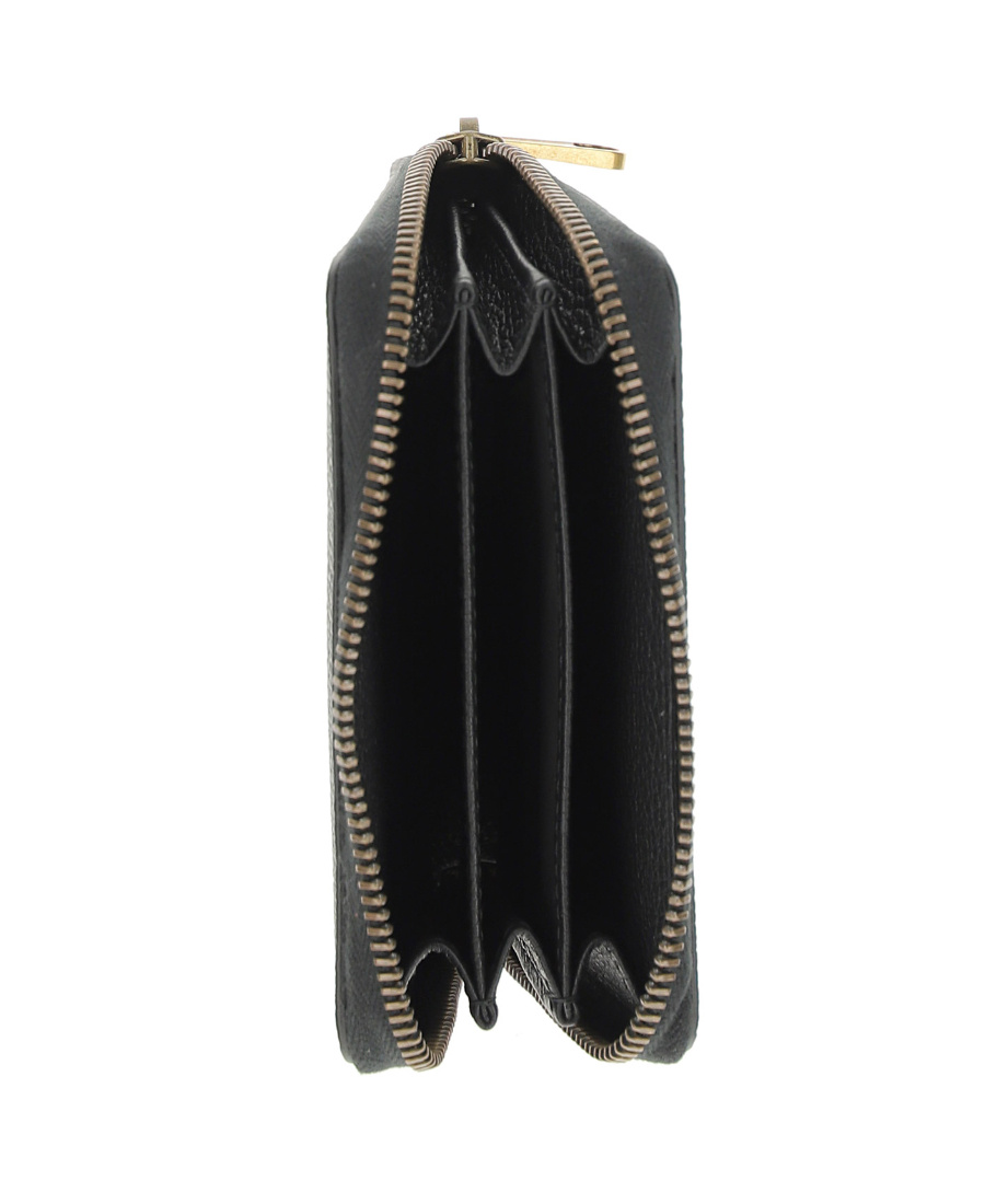 Gucci Print Leather Card Case In Black