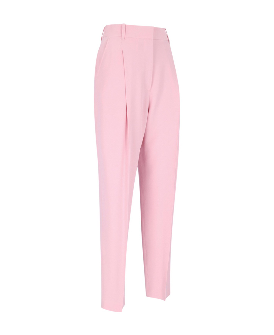 Alexander Mcqueen Alexander Mc Queen Pink Regular Trousers With Pleats In Pink