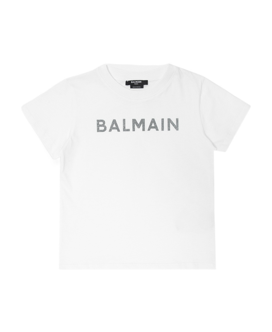 Balmain Logo-print Short-sleeve T-shirt In White