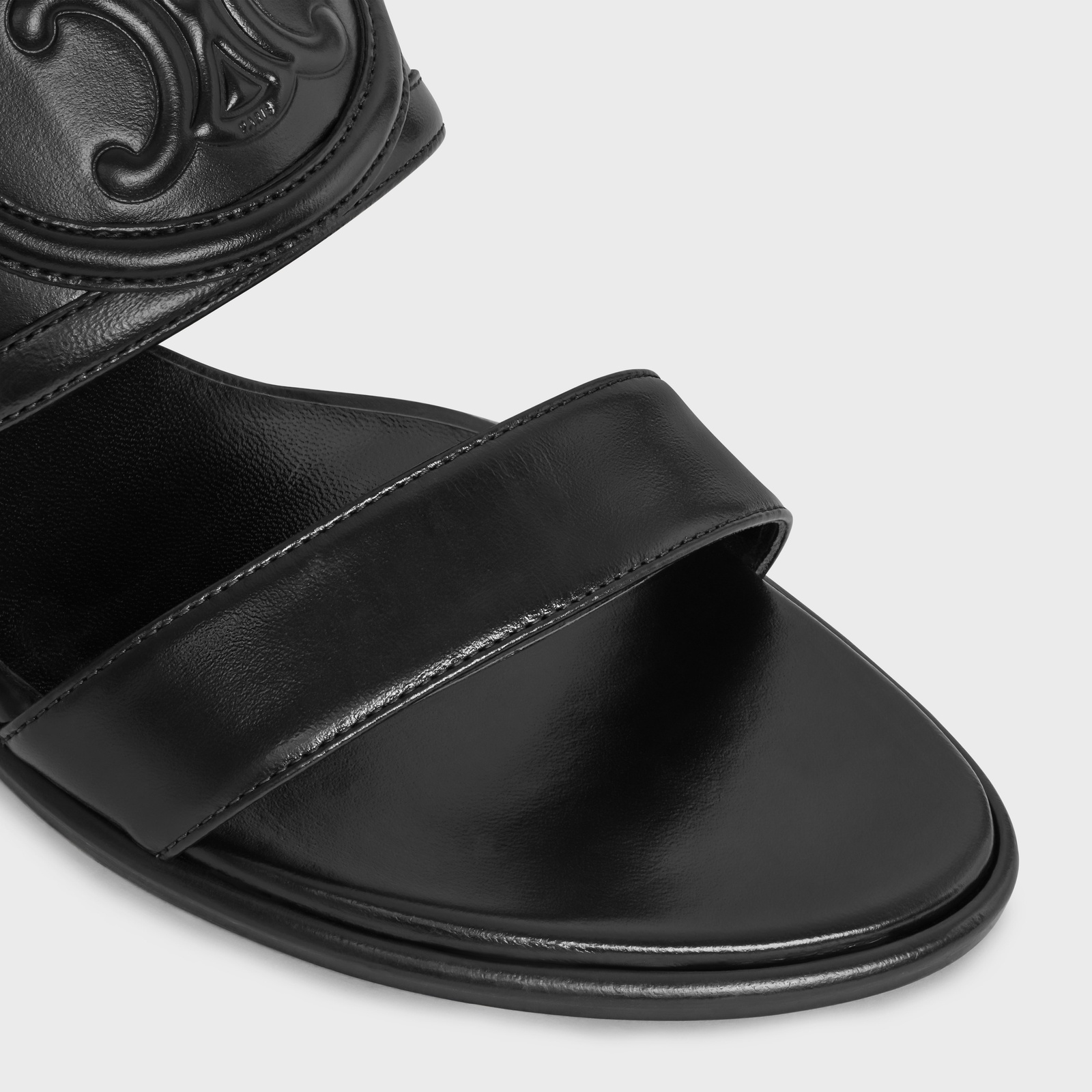 Celine Appoline Mule In Lambskin In Black
