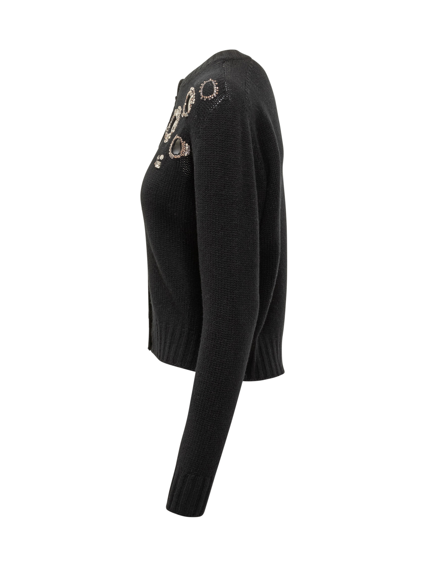 Fabiana Filippi Platinum Cardigan In Black