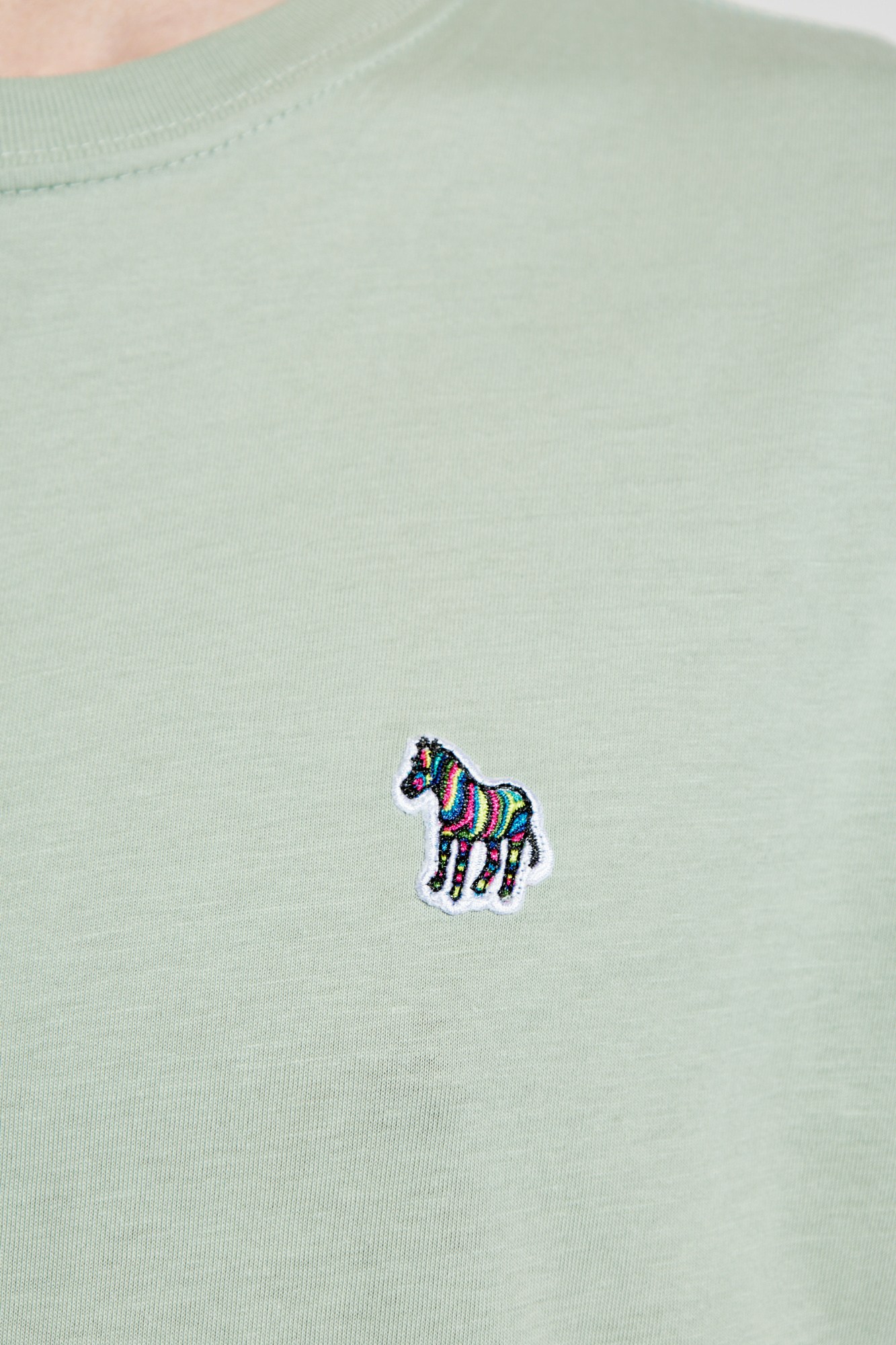 Shop Paul Smith Logo-embroidered T-shirt In Green