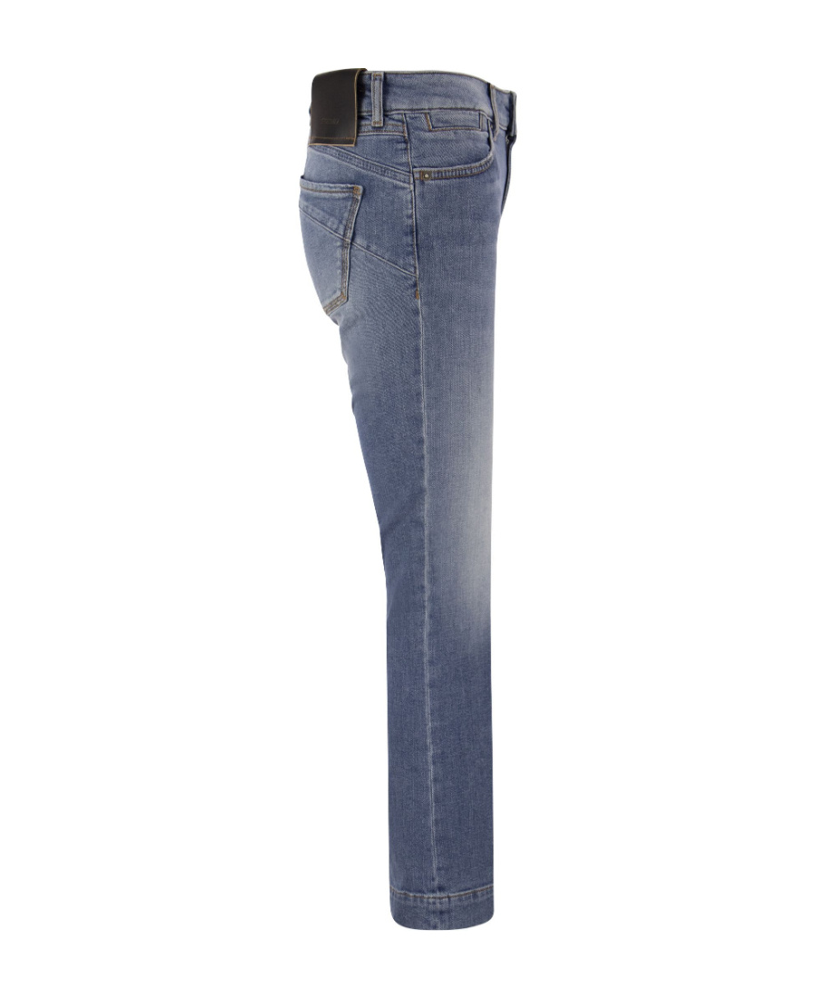 Sportmax Logo Patch Flared Jeans In Blue
