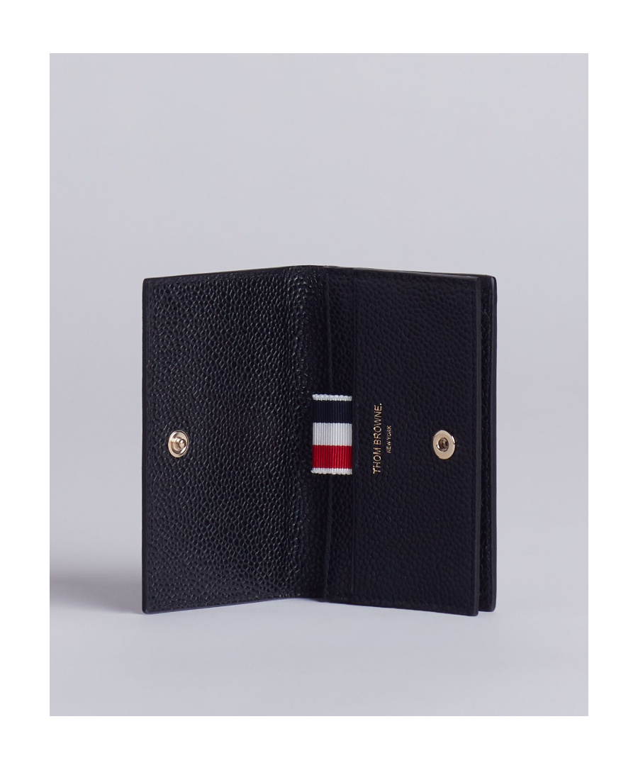 Thom Browne Logo Stamp Wallet In Black