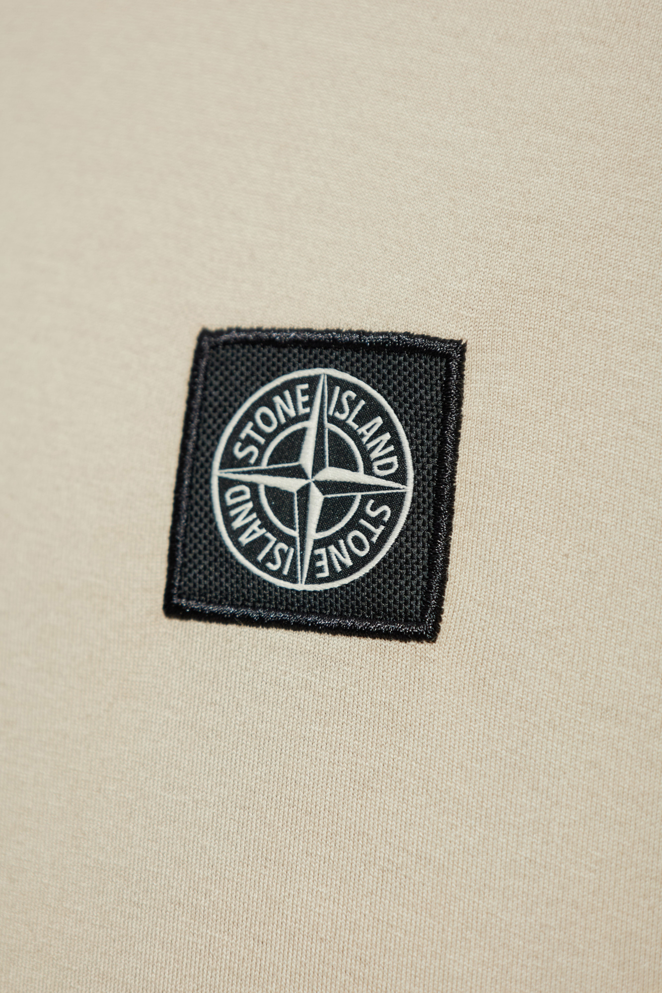 Stone Island Logo Patch Crewneck T-shirt In Neutral