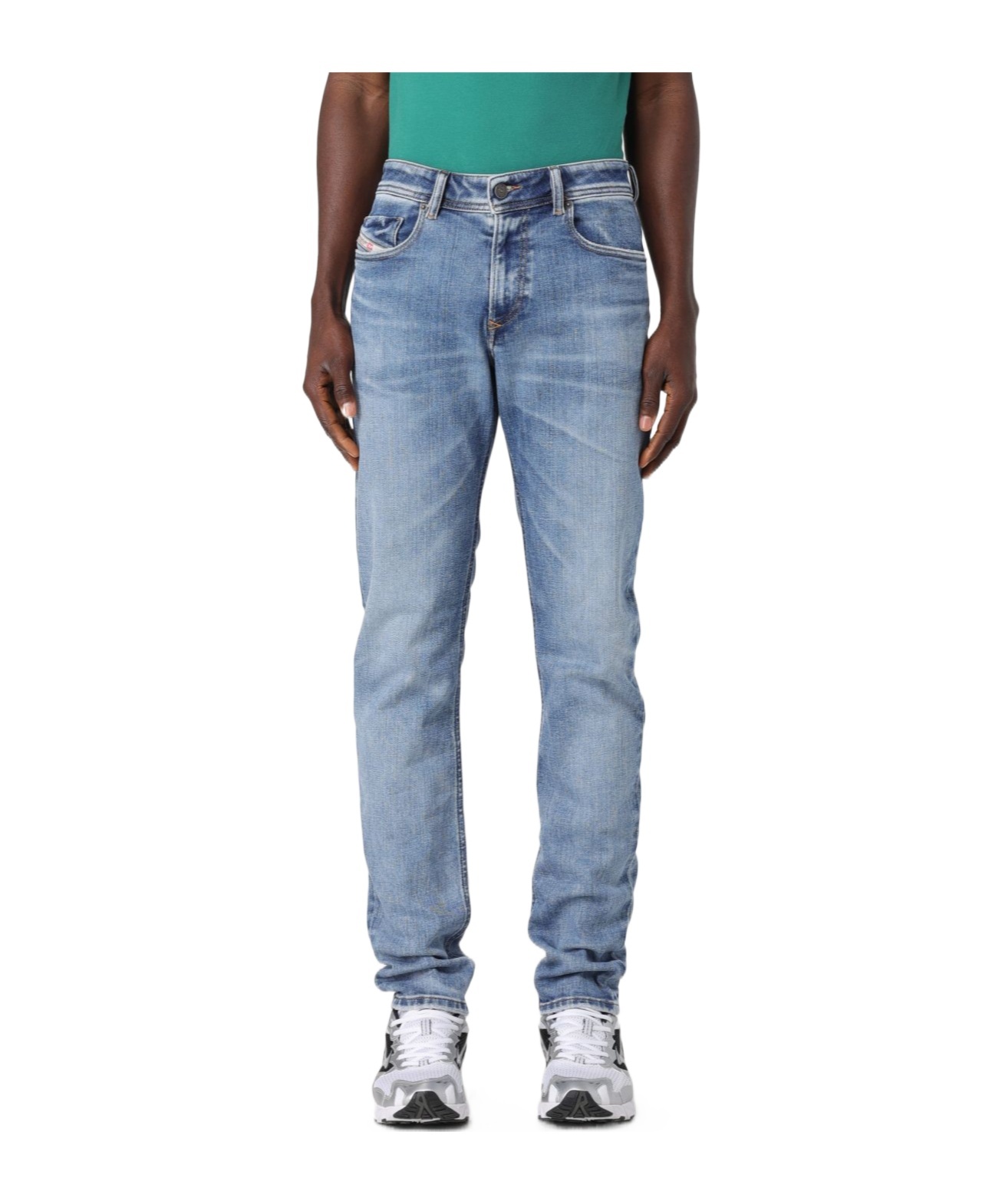 DIESEL DIESEL 1979 SLEENKER LOGO-PATCH SKINNY JEANS