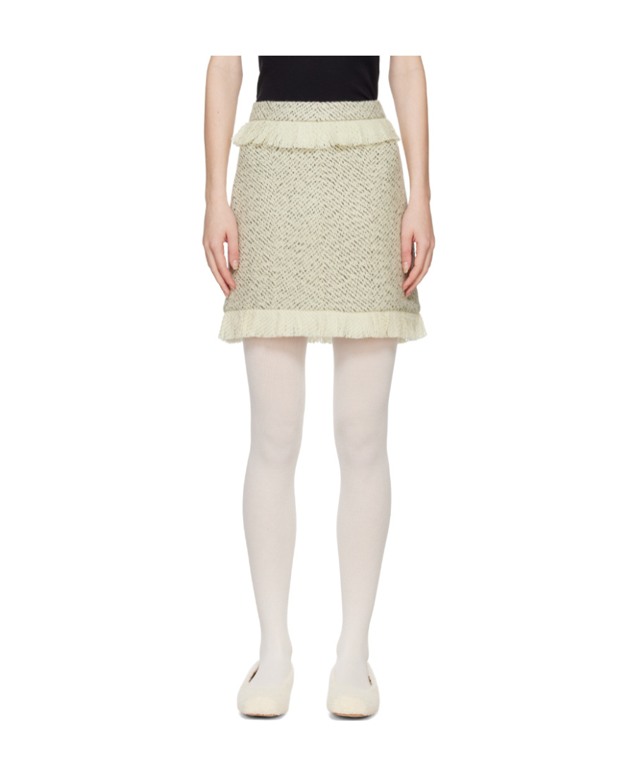 Kimhēkim Logo Skirt In White