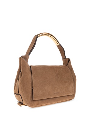 Moschino Handle Me Top Handle Bag In Brown