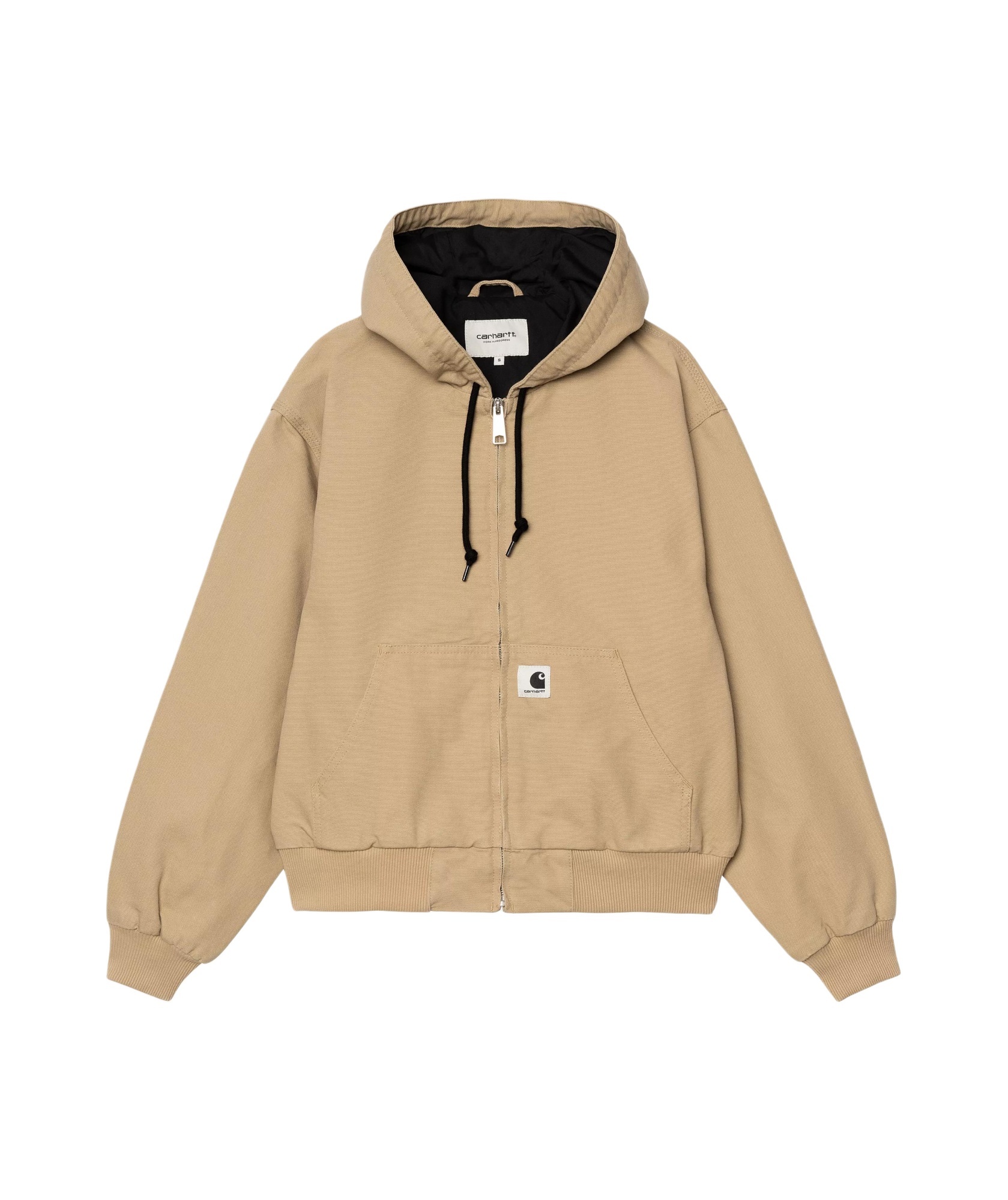 Carhartt Omens Dusty H Brown Active Hooded Cotton-canvas Jacket Xs In Nude