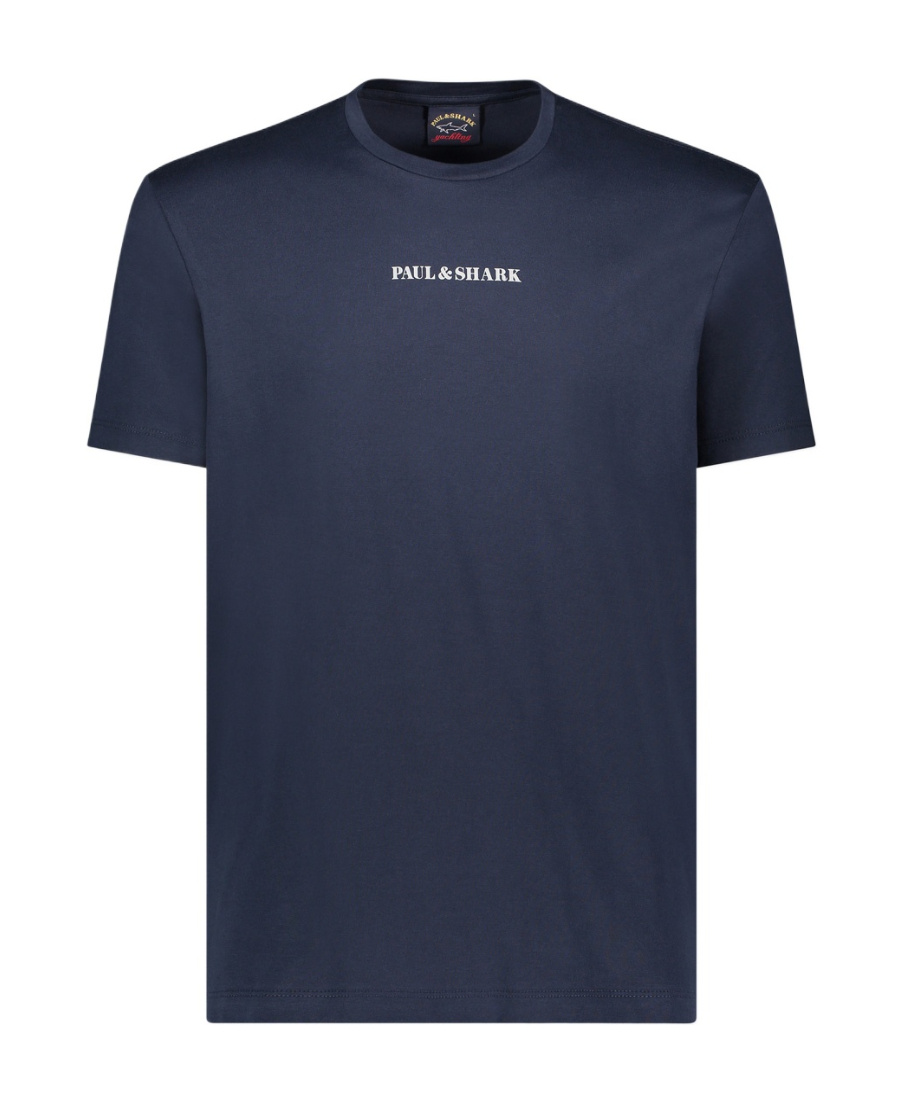 Shop Paul & Shark Logo Pattern T-shirt In Black