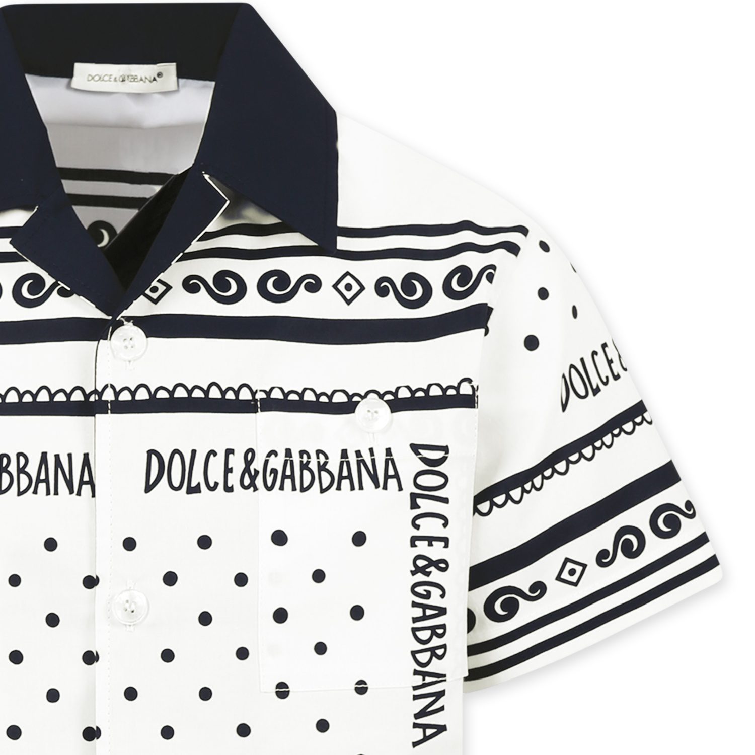Dolce & Gabbana Short-sleeved Shirt In White