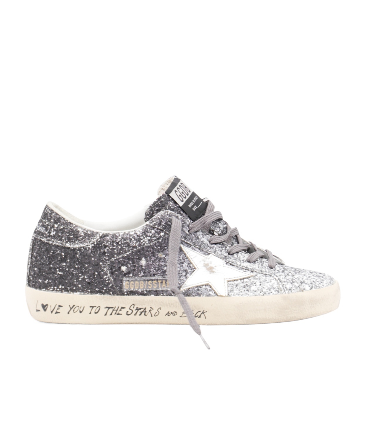 Golden Goose Sparkling Low Top Sneakers With Star Emblem In Metallic