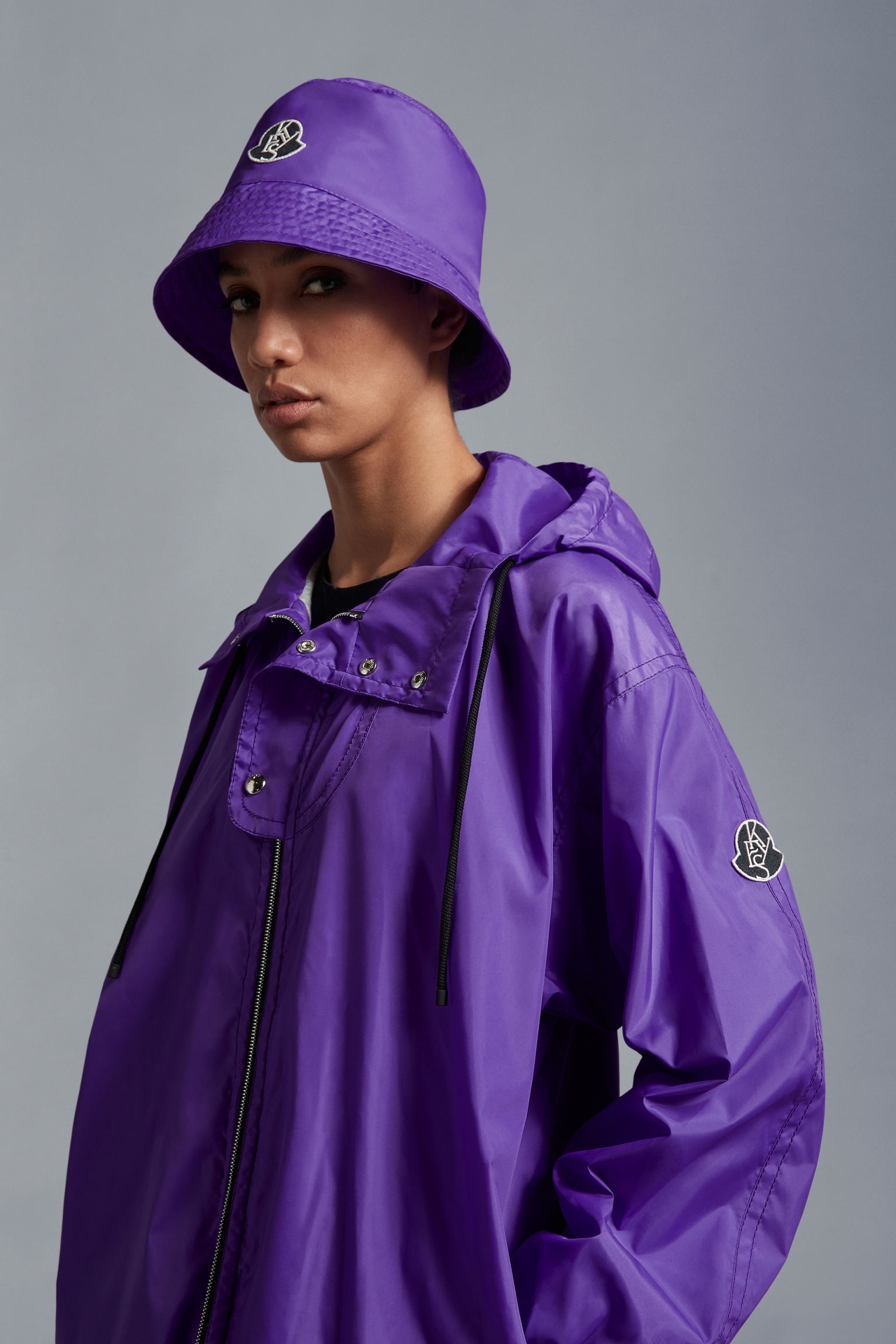 Moncler Genius X Alicia Keys Logo Bucket Hat In Purple