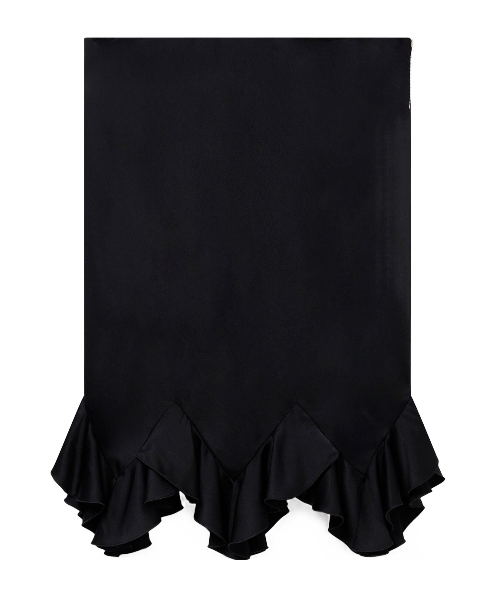 Stella Mccartney Ruffled-hem Midi Skirt In Black
