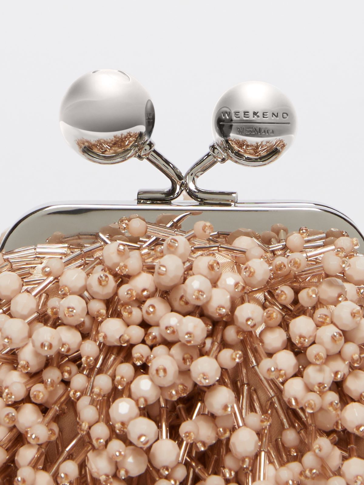 Weekend Max Mara Nano Pasticcino Bag In Satin Sequins