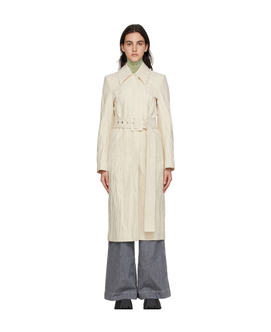 Acne Studios Beige Orletta Coat In White